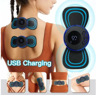 Portable Neck Massager: EMS Butterfly Design