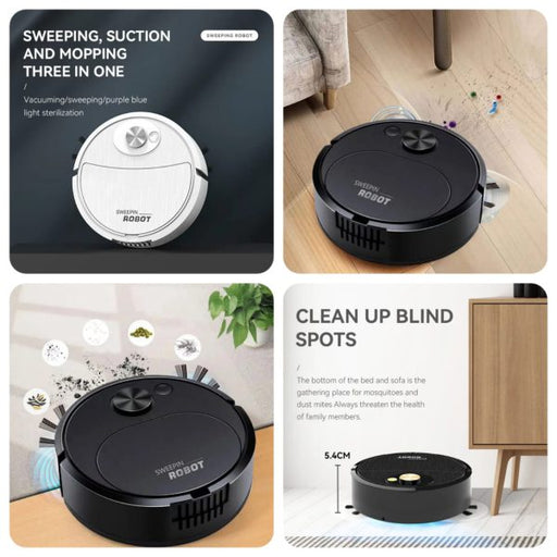 Portable Mini Wireless Smart Sweeping Robot Mopping 3 In1 Rechargeable Cleaning Machine Vacuum Cleaner