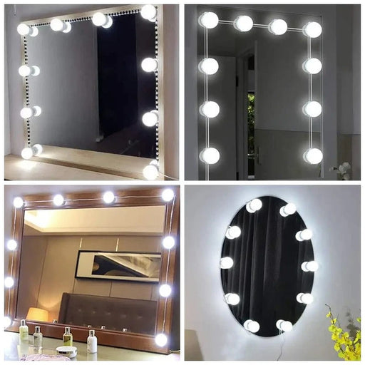 Vanity Mirror Lights – USB Vanity Lights Makeup Lighting 10 Dimmable Light Bulbs.