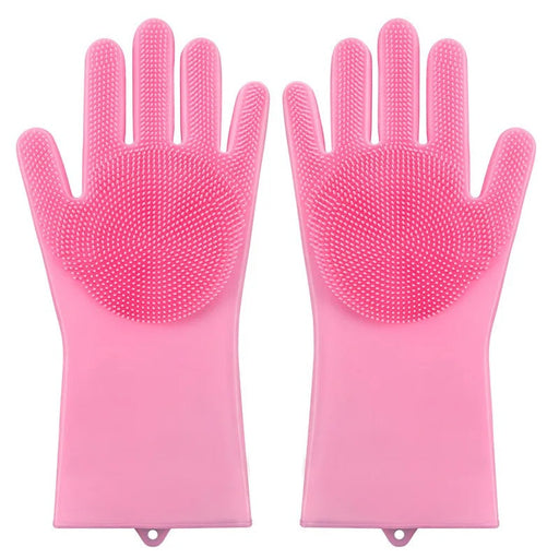 Silicone Washing Full Finger Gloves– For Home (random Colors)